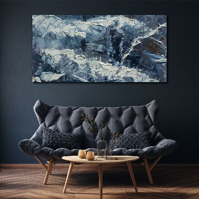 Foto auf leinwand Winterlandschaft in Blautönen