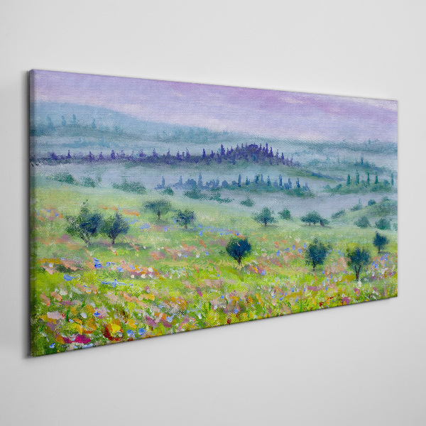 Wandbild Landschaft in Pastellfarben