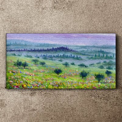 Wandbild Landschaft in Pastellfarben