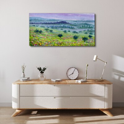 Wandbild Landschaft in Pastellfarben