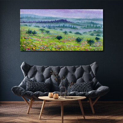 Wandbild Landschaft in Pastellfarben