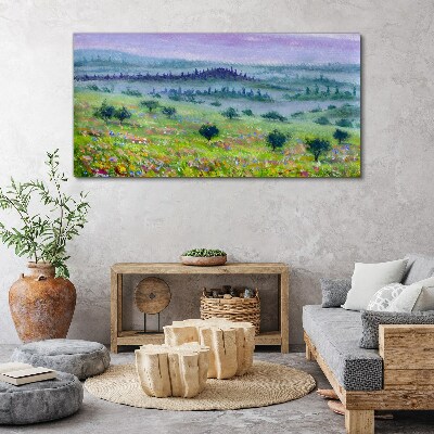 Wandbild Landschaft in Pastellfarben