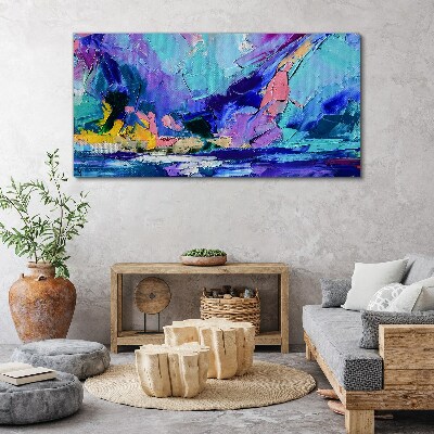 Foto auf leinwand Abstrakte Landschaft in Lilatönen