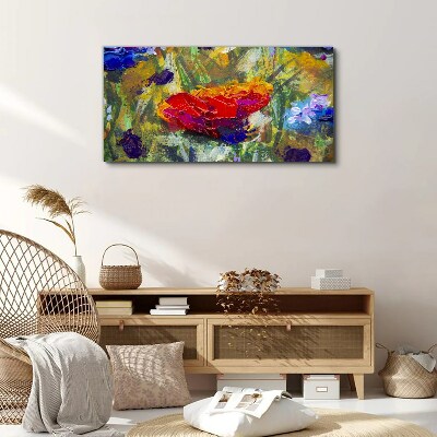 Foto auf leinwand Farbenfroher floraler Expressionismus