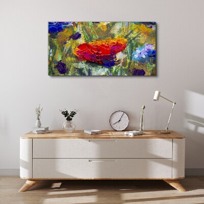 Foto auf leinwand Farbenfroher floraler Expressionismus
