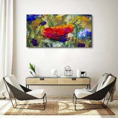 Foto auf leinwand Farbenfroher floraler Expressionismus