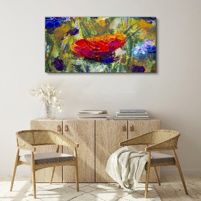 Foto auf leinwand Farbenfroher floraler Expressionismus