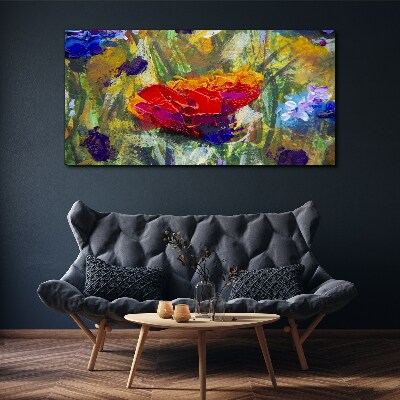 Foto auf leinwand Farbenfroher floraler Expressionismus