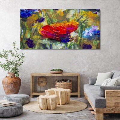 Foto auf leinwand Farbenfroher floraler Expressionismus