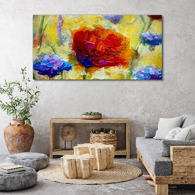 Leinwandbild Florale Farbexplosion