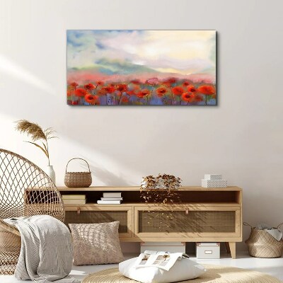 Bild auf leinwand Abstrakte Blumen Mohn