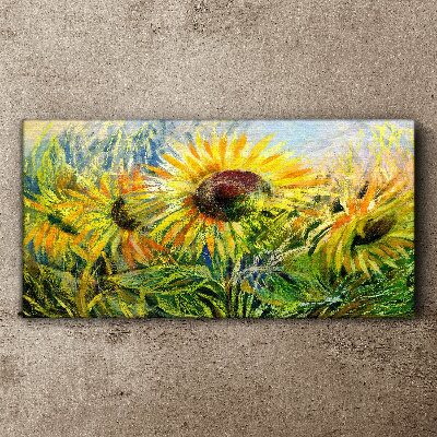 Foto auf leinwand Sonnenblumen in der Sommersonne