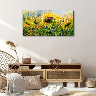 Foto auf leinwand Sonnenblumen in der Sommersonne
