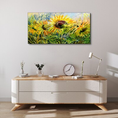 Foto auf leinwand Sonnenblumen in der Sommersonne