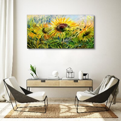 Foto auf leinwand Sonnenblumen in der Sommersonne