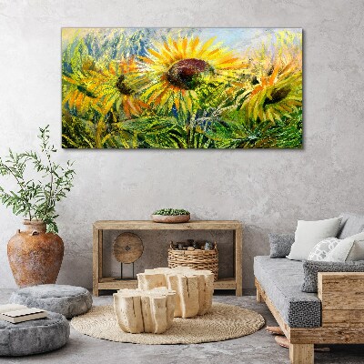 Foto auf leinwand Sonnenblumen in der Sommersonne