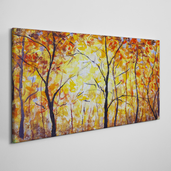 Bild auf leinwand Goldener Herbst im Wald
