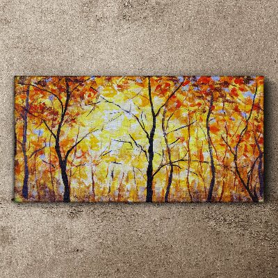 Bild auf leinwand Goldener Herbst im Wald