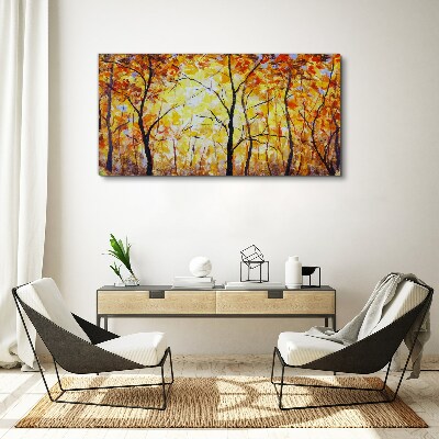 Bild auf leinwand Goldener Herbst im Wald