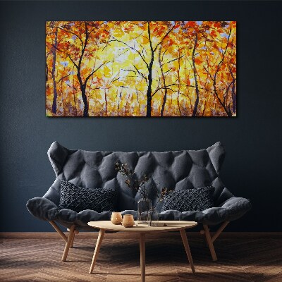 Bild auf leinwand Goldener Herbst im Wald