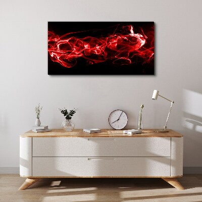 Foto auf leinwand Tanzende rote Streifen