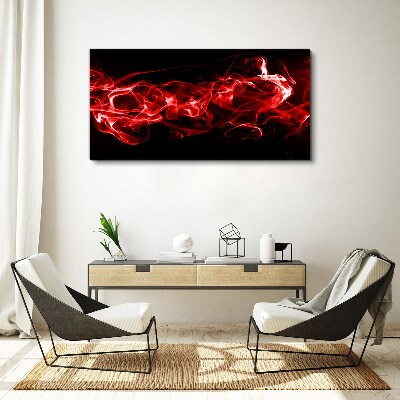 Foto auf leinwand Tanzende rote Streifen