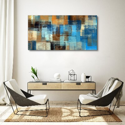 Foto auf leinwand Abstraktes Mosaik aus Blautönen