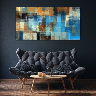 Foto auf leinwand Abstraktes Mosaik aus Blautönen
