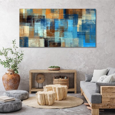 Foto auf leinwand Abstraktes Mosaik aus Blautönen