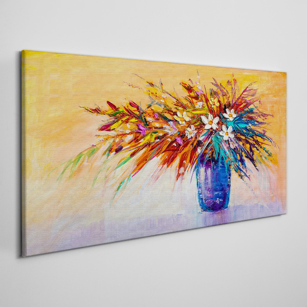 Foto auf leinwand Bunter Blumenstrauß in einer Vase