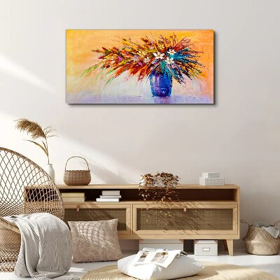 Foto auf leinwand Bunter Blumenstrauß in einer Vase