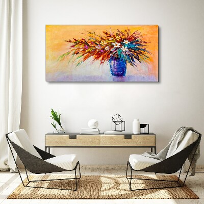 Foto auf leinwand Bunter Blumenstrauß in einer Vase