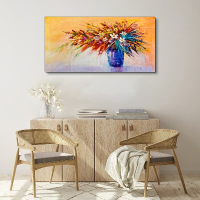 Foto auf leinwand Bunter Blumenstrauß in einer Vase