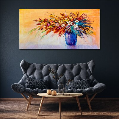 Foto auf leinwand Bunter Blumenstrauß in einer Vase