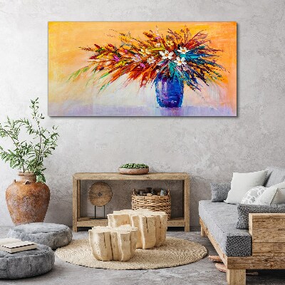 Foto auf leinwand Bunter Blumenstrauß in einer Vase