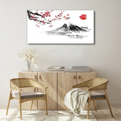 Foto auf leinwand Tinte asiatischer Berg
