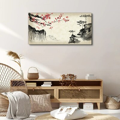 Foto auf leinwand Asiatische Kirschbäume