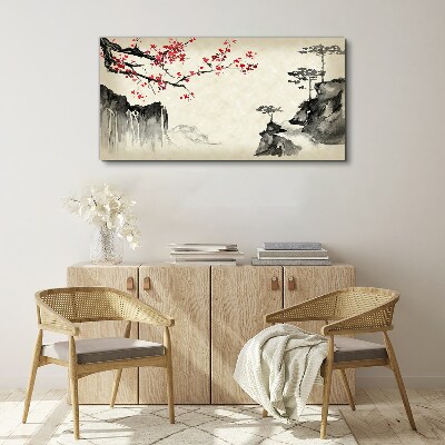 Foto auf leinwand Asiatische Kirschbäume
