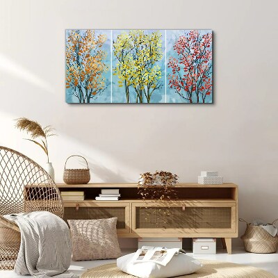Foto auf leinwand Herbstbäume in Farben