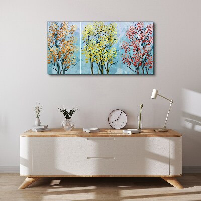 Foto auf leinwand Herbstbäume in Farben