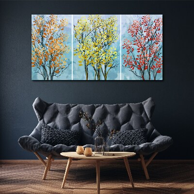 Foto auf leinwand Herbstbäume in Farben