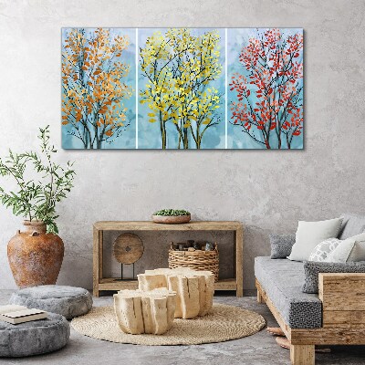 Foto auf leinwand Herbstbäume in Farben