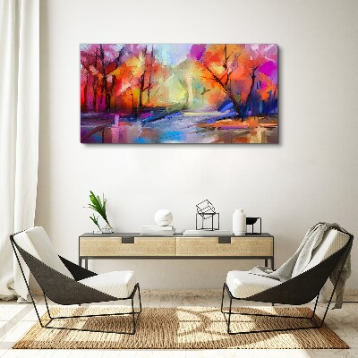 Foto auf leinwand Farbenfrohe Herbstlandschaft