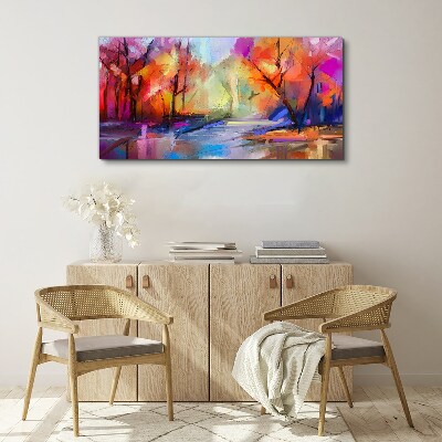 Foto auf leinwand Farbenfrohe Herbstlandschaft