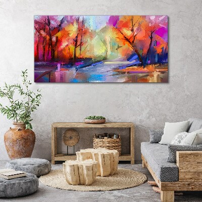 Foto auf leinwand Farbenfrohe Herbstlandschaft