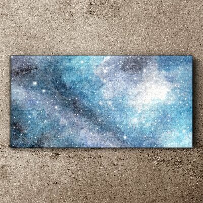 Foto auf leinwand Kosmischer Nebel in Blautönen
