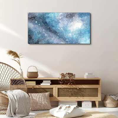 Foto auf leinwand Kosmischer Nebel in Blautönen
