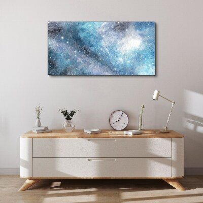 Foto auf leinwand Kosmischer Nebel in Blautönen