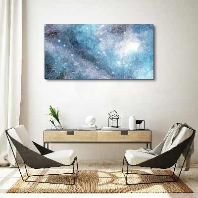 Foto auf leinwand Kosmischer Nebel in Blautönen