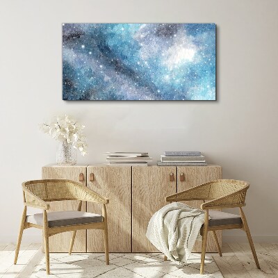 Foto auf leinwand Kosmischer Nebel in Blautönen